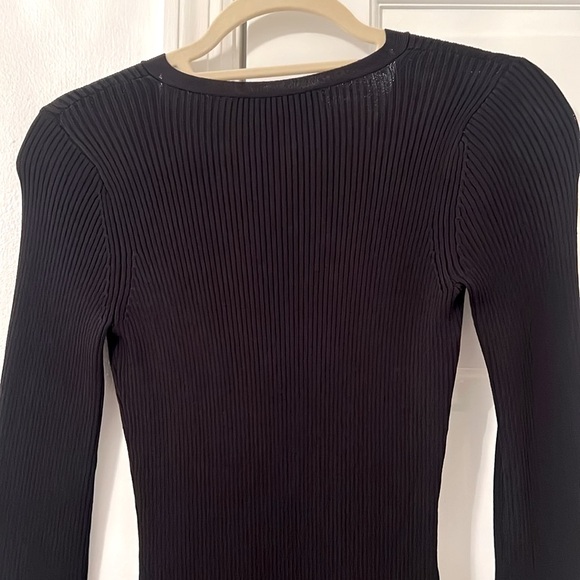 Laundry by Shelli Segal Black Ribbed Knit Sweater Dress XS - Picture 8 of 12